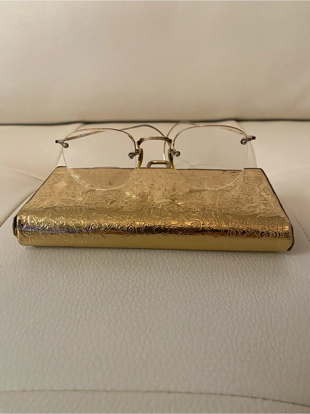 Vintage B&L 12K GF 7 Glasses With Gold Embossed Clutch Case